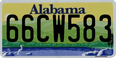 AL license plate 66CW583