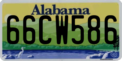 AL license plate 66CW586