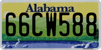 AL license plate 66CW588