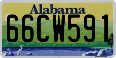 AL license plate 66CW591