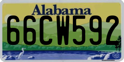 AL license plate 66CW592