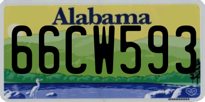 AL license plate 66CW593