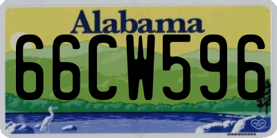 AL license plate 66CW596