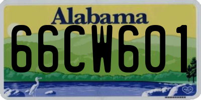 AL license plate 66CW601
