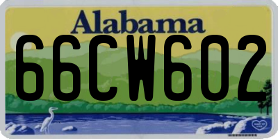 AL license plate 66CW602