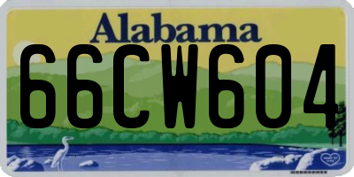 AL license plate 66CW604
