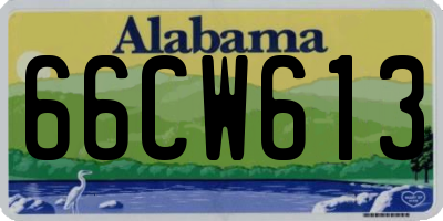 AL license plate 66CW613