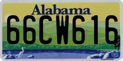 AL license plate 66CW616