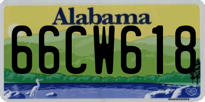 AL license plate 66CW618