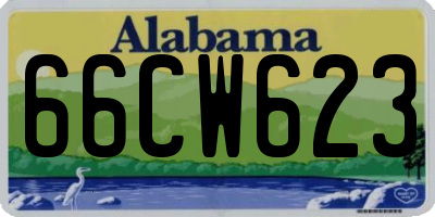 AL license plate 66CW623