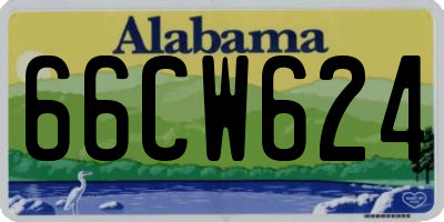 AL license plate 66CW624