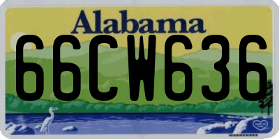 AL license plate 66CW636