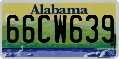 AL license plate 66CW639