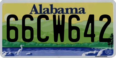 AL license plate 66CW642