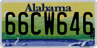 AL license plate 66CW646