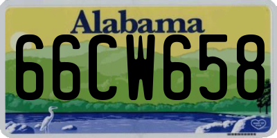 AL license plate 66CW658