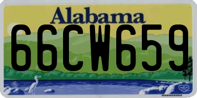 AL license plate 66CW659