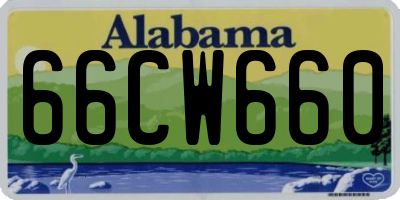 AL license plate 66CW660