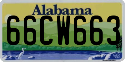 AL license plate 66CW663