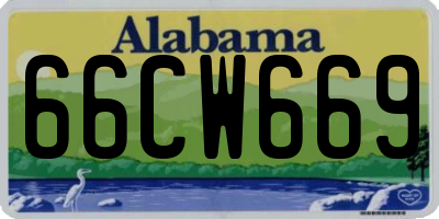 AL license plate 66CW669