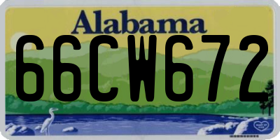 AL license plate 66CW672