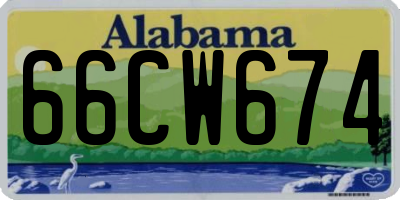 AL license plate 66CW674