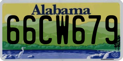 AL license plate 66CW679