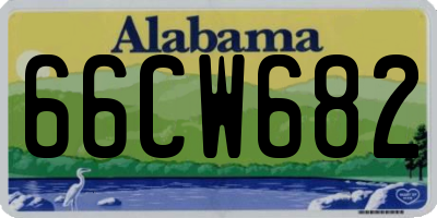AL license plate 66CW682