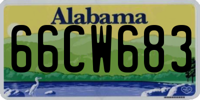 AL license plate 66CW683