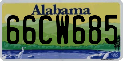 AL license plate 66CW685