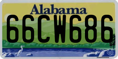 AL license plate 66CW686