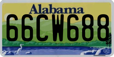 AL license plate 66CW688