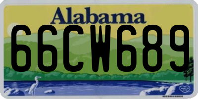 AL license plate 66CW689