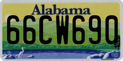 AL license plate 66CW690