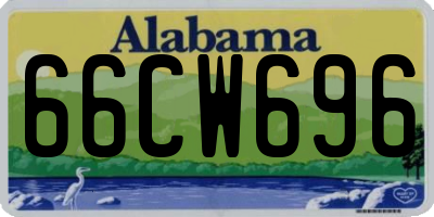 AL license plate 66CW696