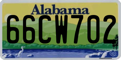 AL license plate 66CW702