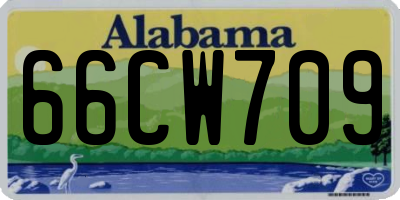 AL license plate 66CW709