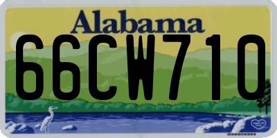 AL license plate 66CW710