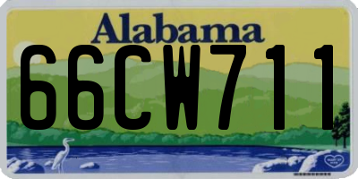 AL license plate 66CW711