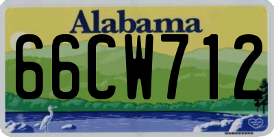 AL license plate 66CW712