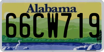 AL license plate 66CW719
