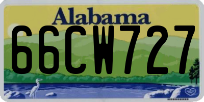 AL license plate 66CW727