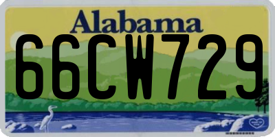 AL license plate 66CW729