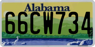 AL license plate 66CW734