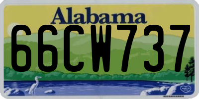 AL license plate 66CW737