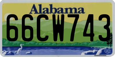 AL license plate 66CW743