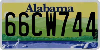 AL license plate 66CW744