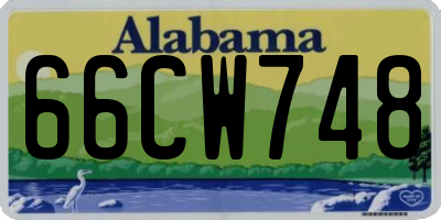 AL license plate 66CW748