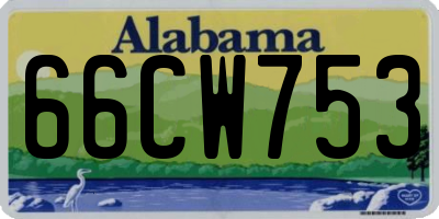 AL license plate 66CW753