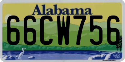 AL license plate 66CW756